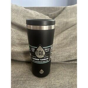TAL Ranger Tumbler 24 fl oz Insulated Travel Mug Black With Lid NO STRAW